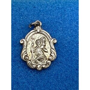 Vintage Hayward Sterling Silver Saint Christopher Pendant Religious